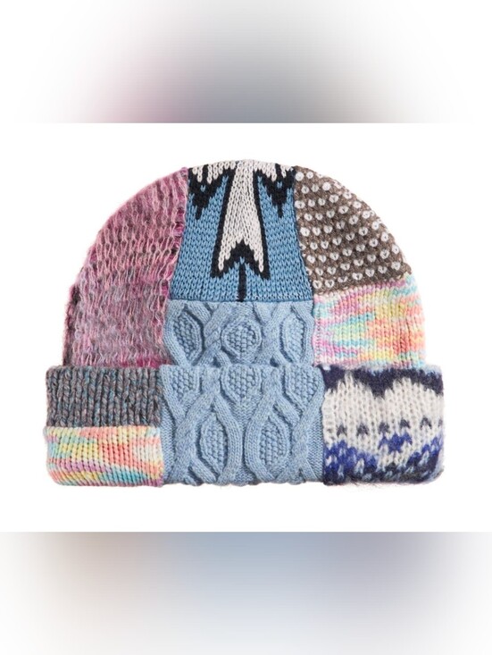 Supreme Patchwork Beanie Light Blue